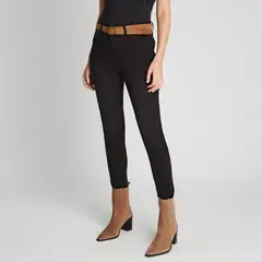CURVI - Jeans Pitillo Con Cinturón