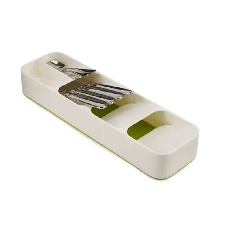 GENERICO - Organizador De Cubiertos Compacto Porta Servicio Cocina BLANCO