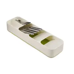 GENERICO - Organizador De Cubiertos Compacto Porta Servicio Cocina BLANCO