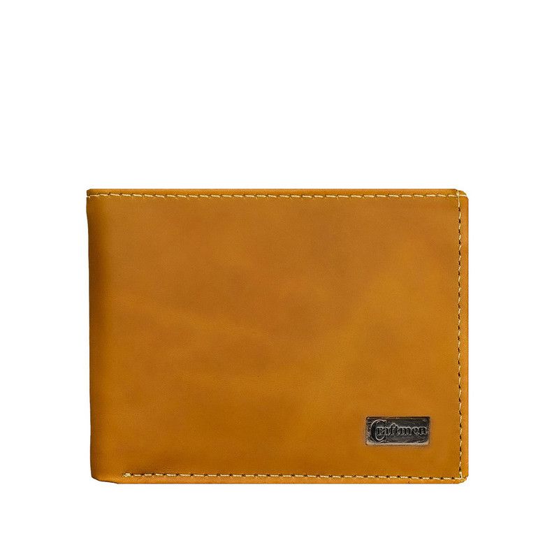 CRAFTMEN - Billetera hombre 100% cuero natural cafe Craftmen