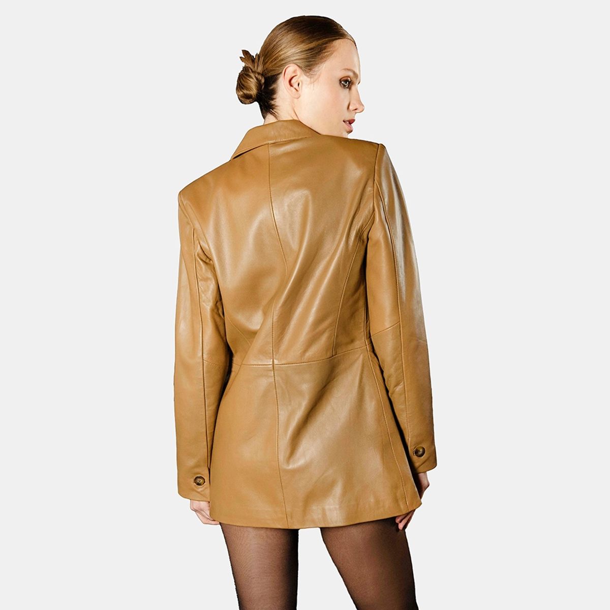AMEN LEATHER - Chaqueta de Cuero Hime Blazer Camel Amen