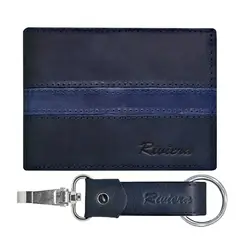 RIVIERA - Pack Billetera-Llavero de hombre Cuero natural