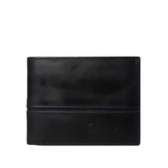 CRAFTMEN - Billetera hombre 100% cuero natural negro azul