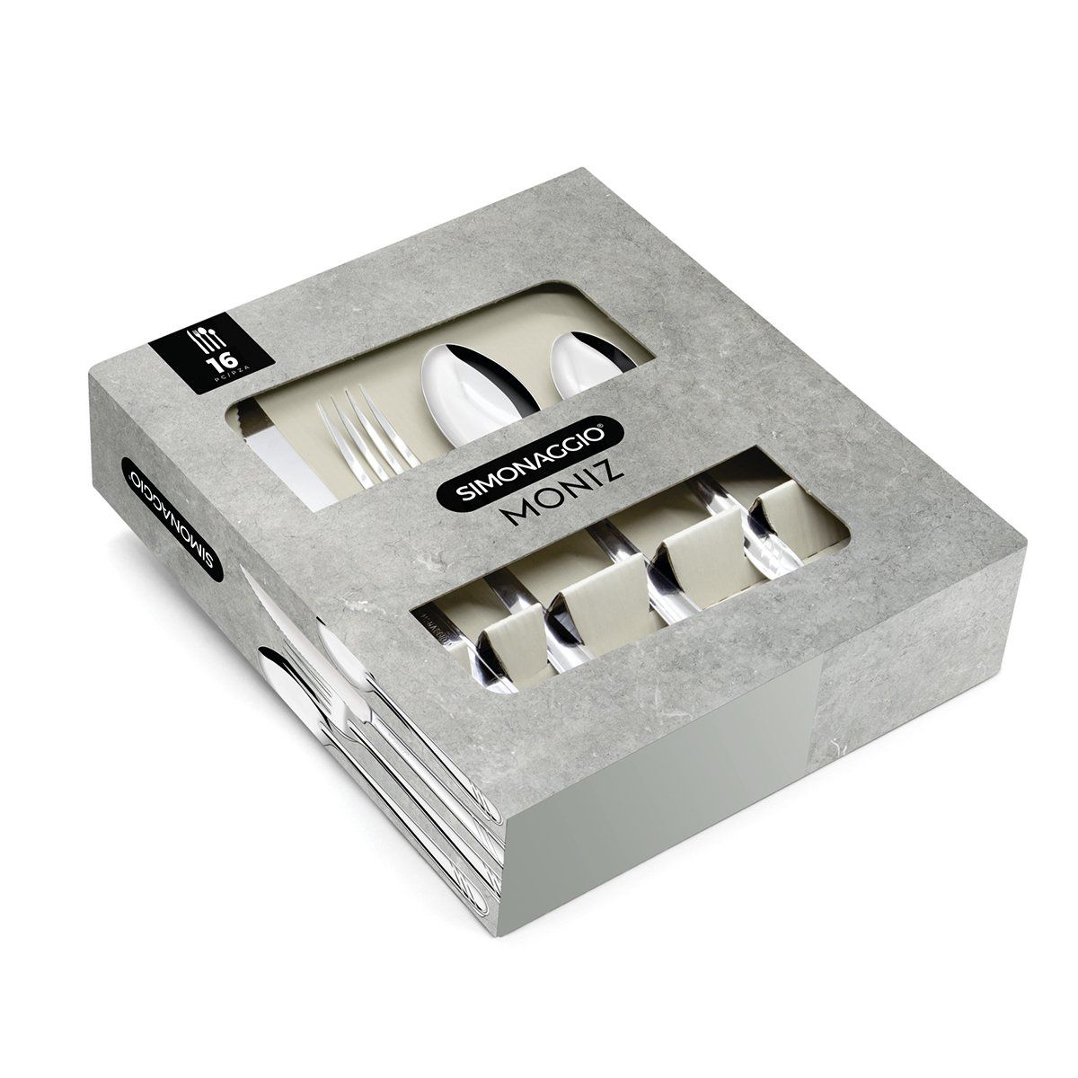 GENERICO - Set cubiertos simonaggio Moniz 16 piezas laminadaz