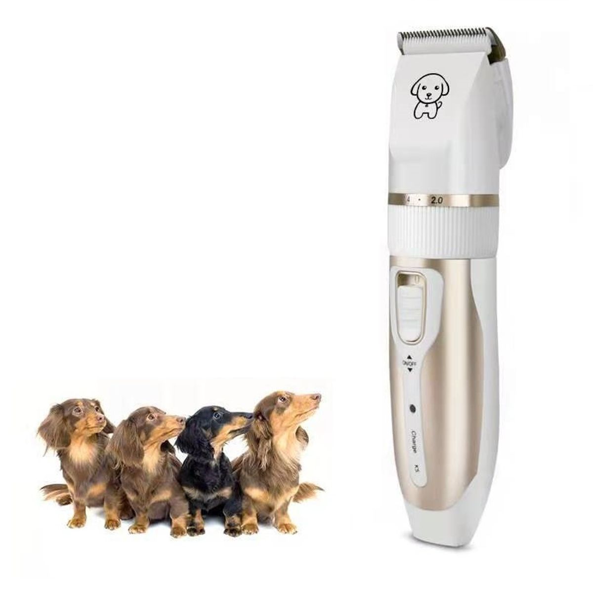 CRUSEC - Máquina De Cortapelos 12 piezas Para Perros Y Mascotas