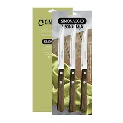 GENERICO - Set cuchillos carnicero Simonaggio Cucina mia 3 piezas