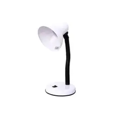 GENERICO - Lampara Escritorio Colores Cuello Flexible Blanca Incluye Ampolleta