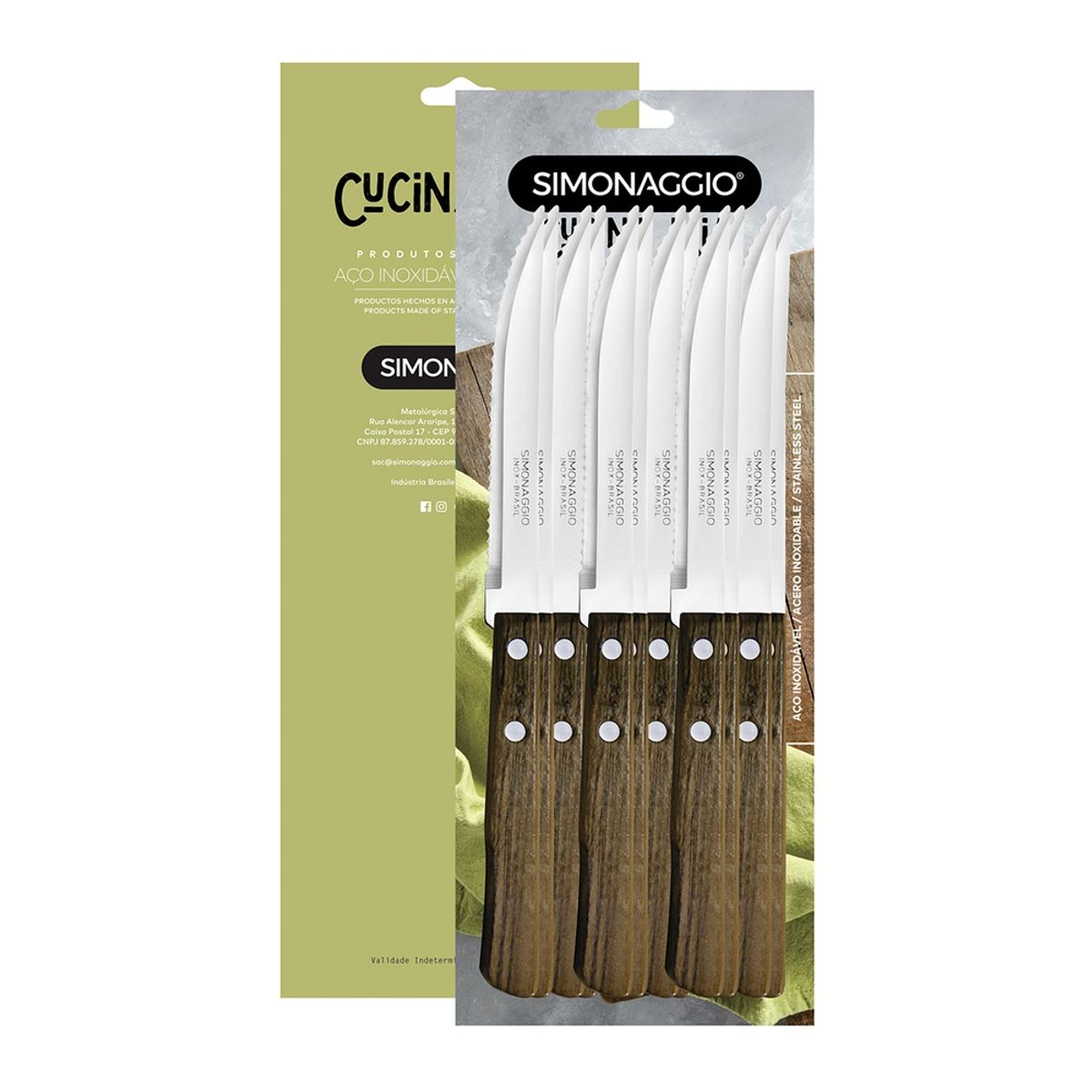GENERICO - Set cuchillos carnicero Simonaggio Cucina mia 12 piezas