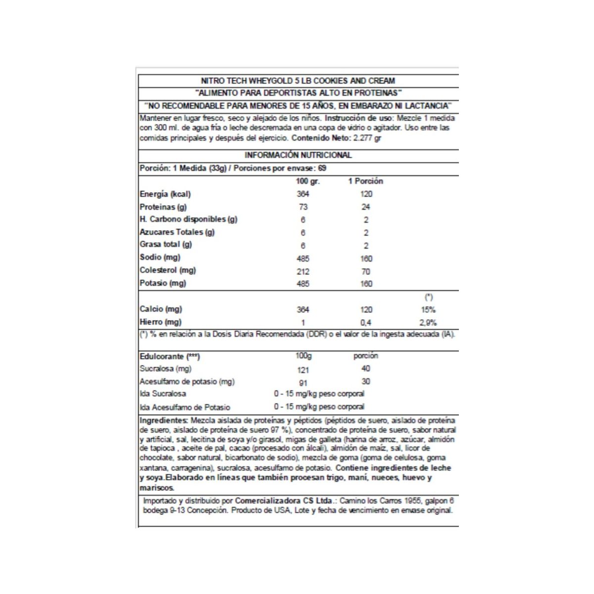 MUSCLETECH - Nitro Tech 100% Whey Gold - 5 LIBRAS - Muscletech Cookies and cream