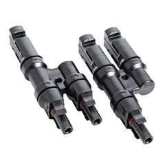 SOLIOT - Conector Mc4 Doble (2 En 1 ) Par Macho/hembra Panel Solar