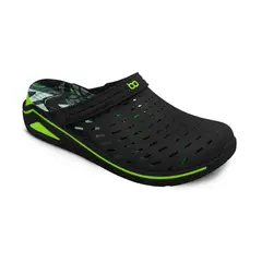 BOAONDA - Clog Sandalia Hombre Negro Verde