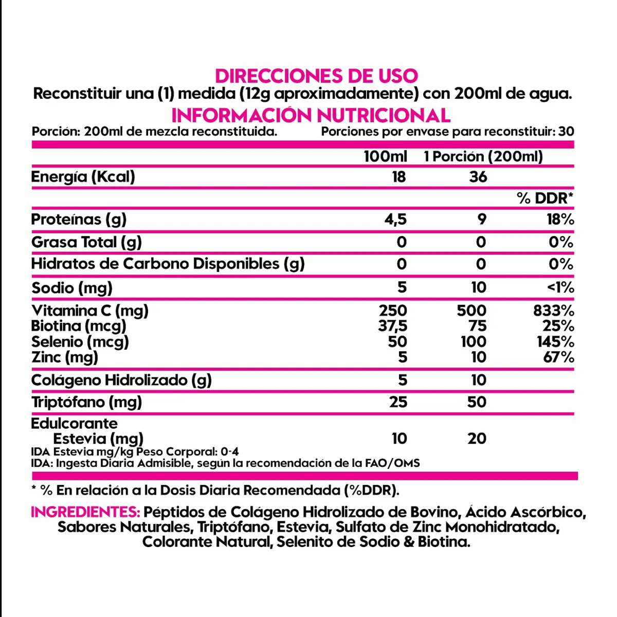 ITALO GROTTINI - PEPTIDOS COLAGENOS HIDROLIZADO 30 SV 360GR - ITALO GROTTINI