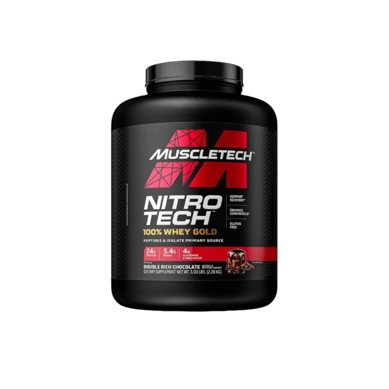 MUSCLETECH - Nitro Tech 100% Whey Gold - 5 LIBRAS - Muscletech rich chocolate