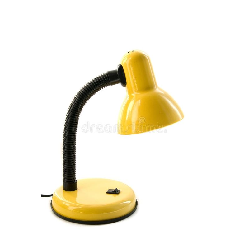 GENERICO - Lampara Escritorio Colores Cuello Flexible Amarilla Incluye Ampolleta