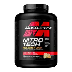 MUSCLETECH - Nitro Tech 100% Whey Gold - 5 LB - french vainilla cream