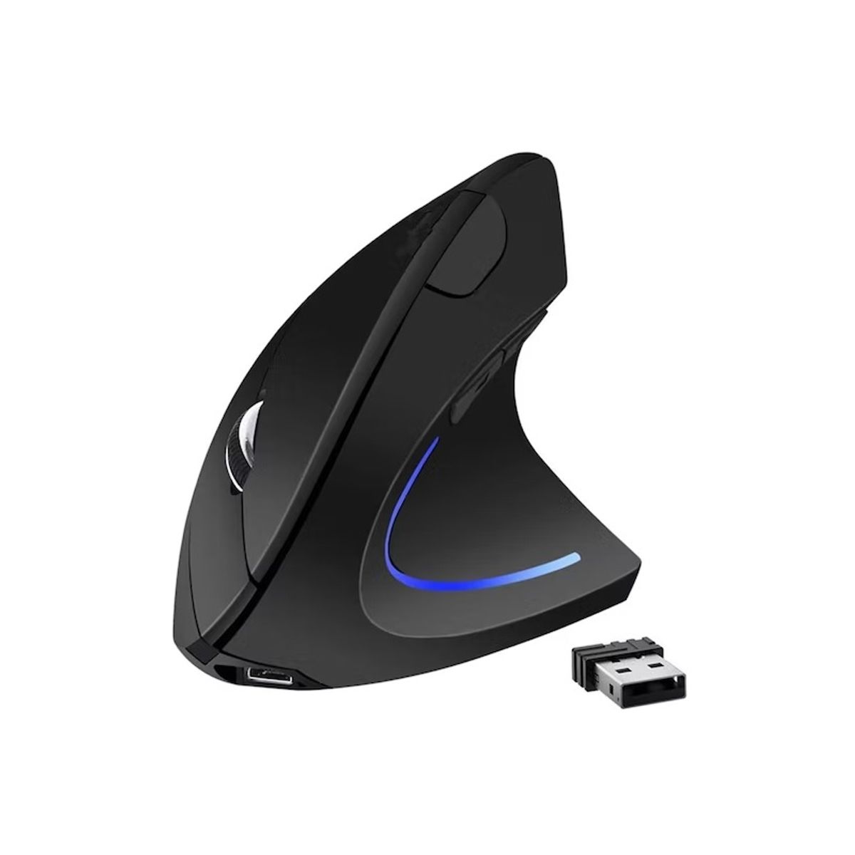 TECMASTER - Mouse Vertical Inalámbrico Recargable Ergonomico