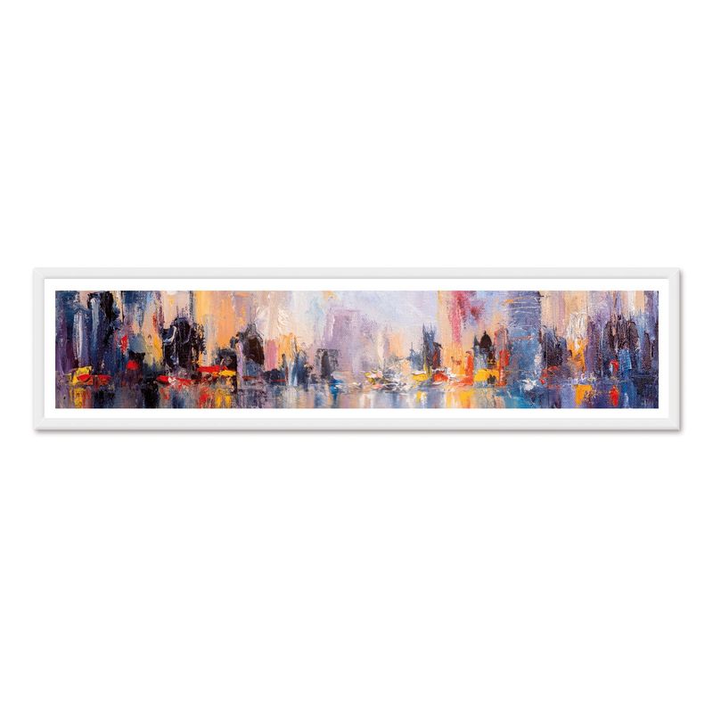 ALCUADRADO - Cuadro Mini Panoramico Pintura Abs. Negro Alcuadrado