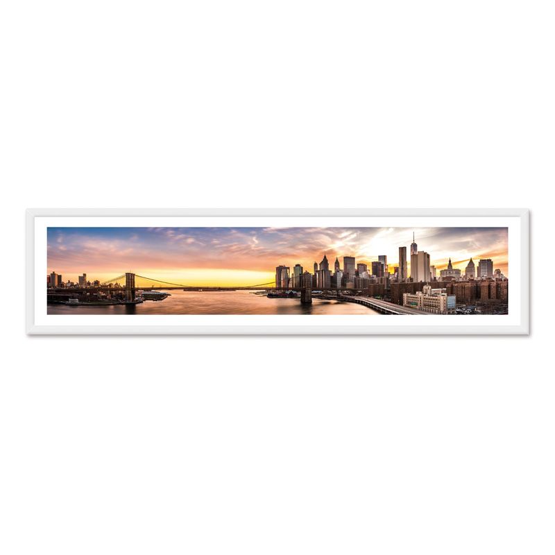 ALCUADRADO - Cuadro Panoramico Nueva York Negro Alcuadrado