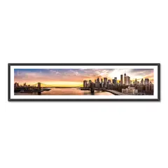 ALCUADRADO - Cuadro Mini Panoramico New York Panorámico Marco Negro
