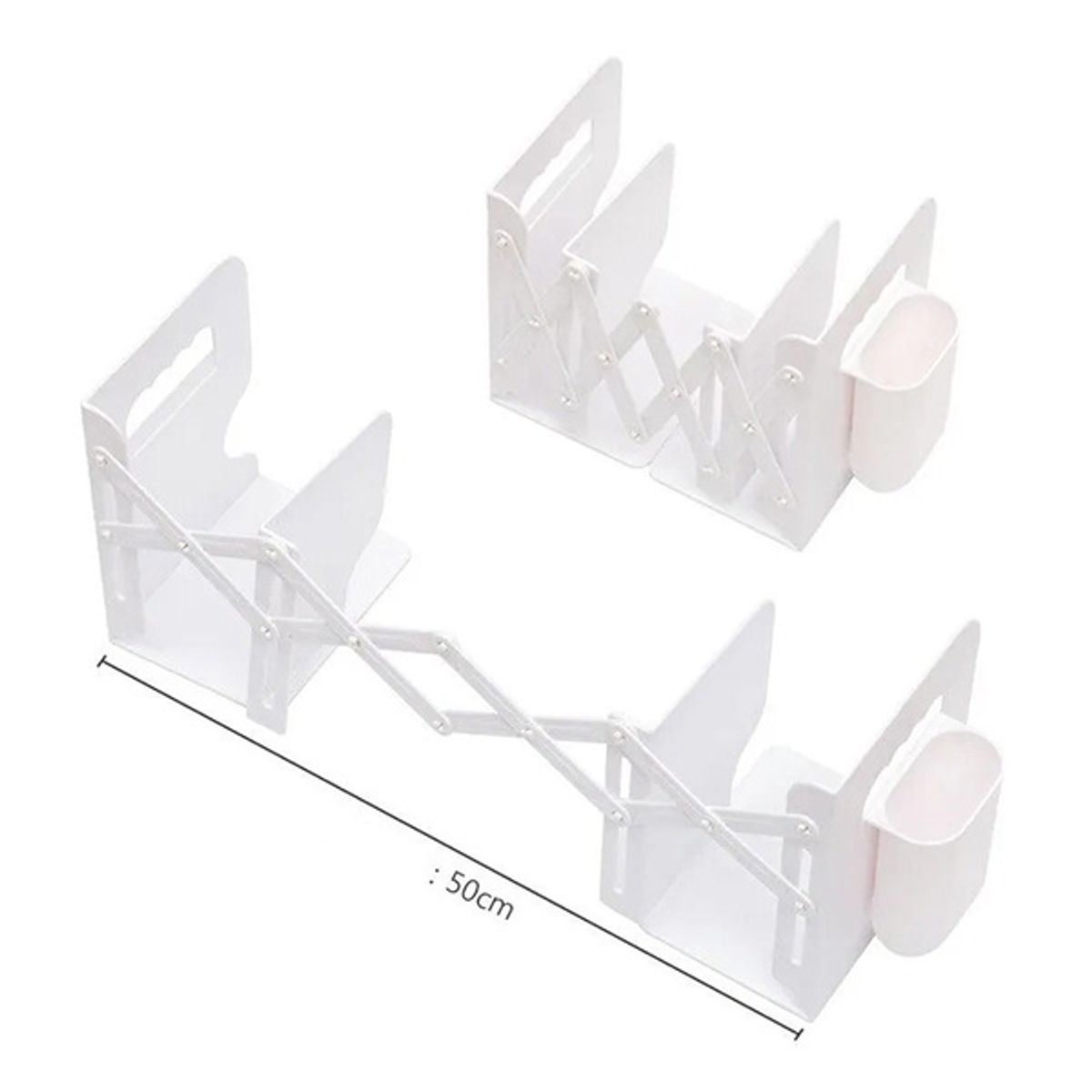 CRUSEC - Estante Organizador Soporte Libros Ajustable Con Portalápice