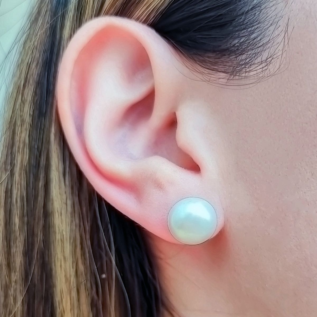 COGGIOLA - Aros Perla de Río Blanca 12mm Plata Fina 925