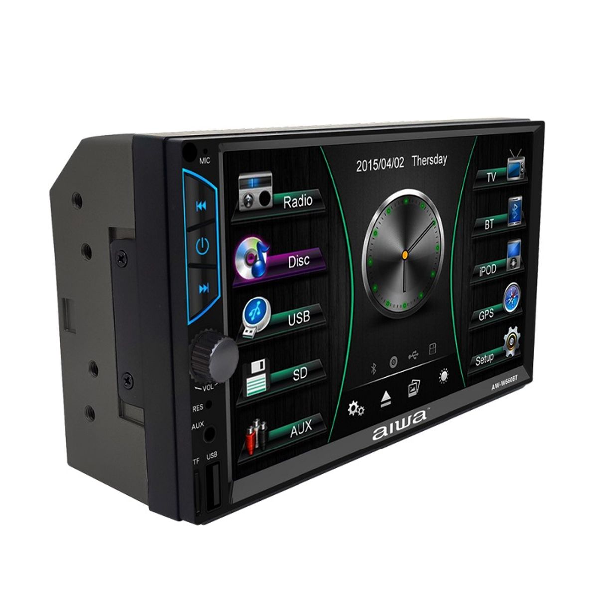 AIWA - Radio Auto 2 Din Mirrorlink Touch De 7'' Aiwa W660bt