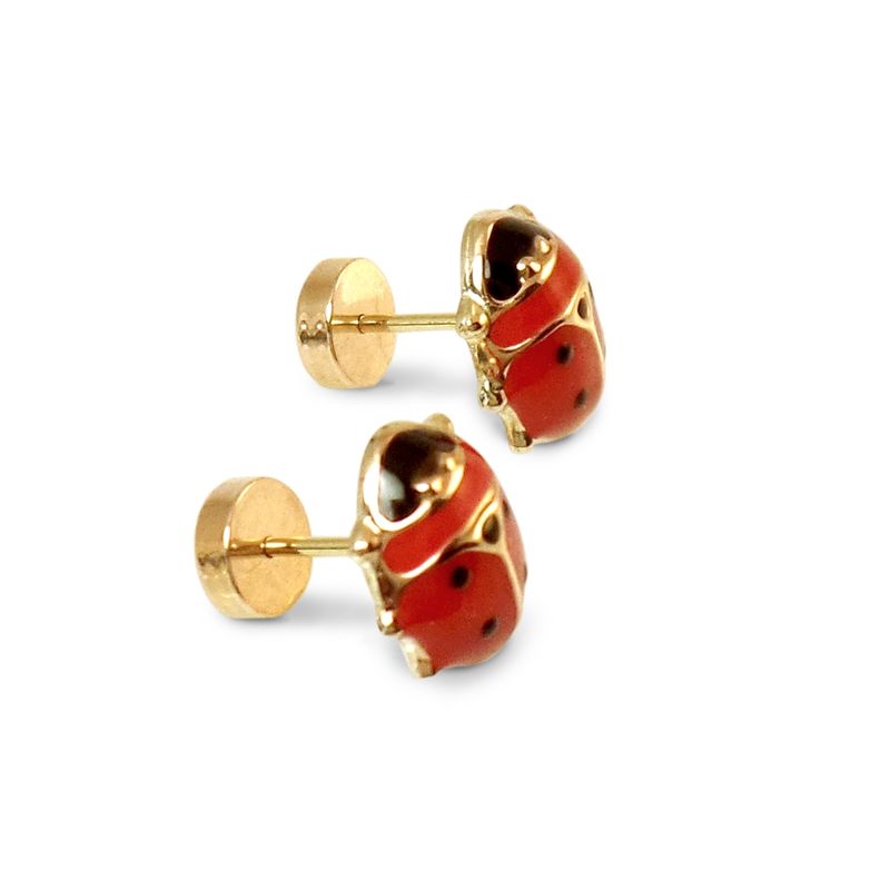 ANDREA COGGIOLA JOYAS - Aros Abridor Niña Chinita Laminado Oro 18K