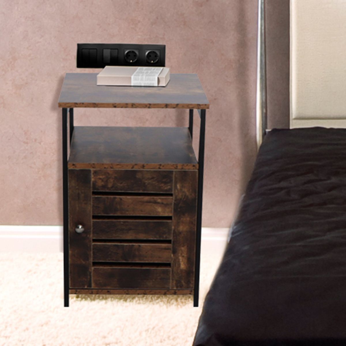 NOVAHUS - VELADOR MADERA ACERO 1 DIVISION