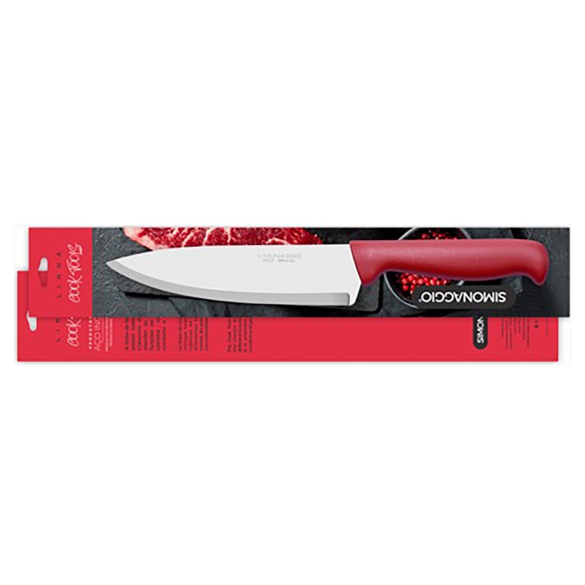 GENERICO - Cuchillo de chef Simonaggio Cooktools 7" rojo
