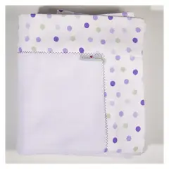 COCHO COCHO - Manta Polar Blanco Lunares Lila