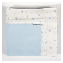 COCHO COCHO - Manta Polar Celeste Cielo Blanco y Celeste