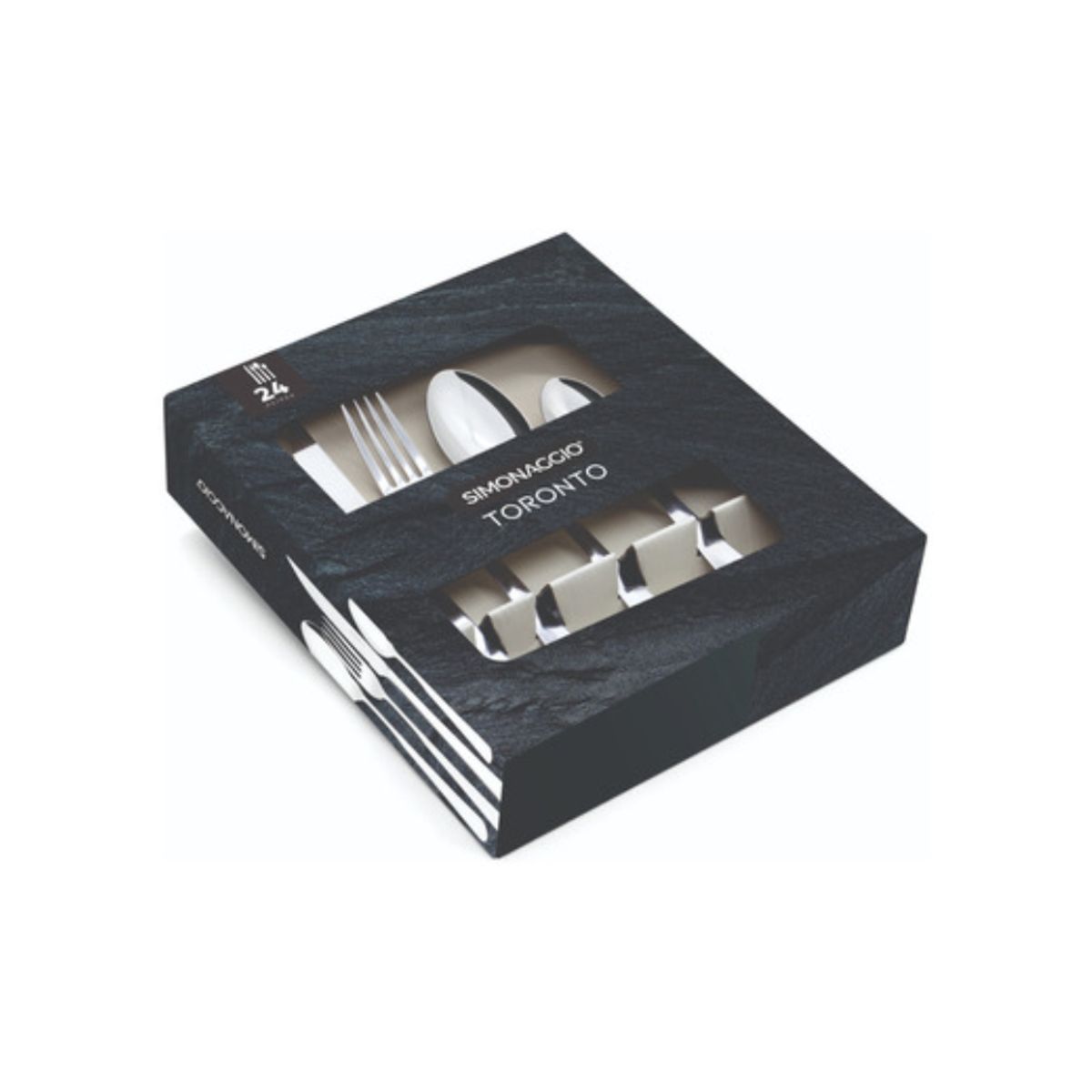 GENERICO - set cubiertos caja Simonaggio arabesco decor 24 piezas