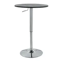 Mesa Bar de Altura Regulable 80 CM MDF Color Negro