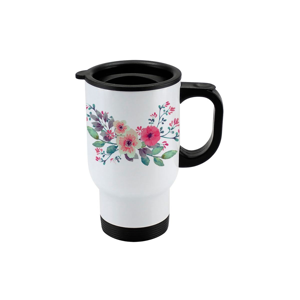 GENERICO - Mug térmico de viaje Flores