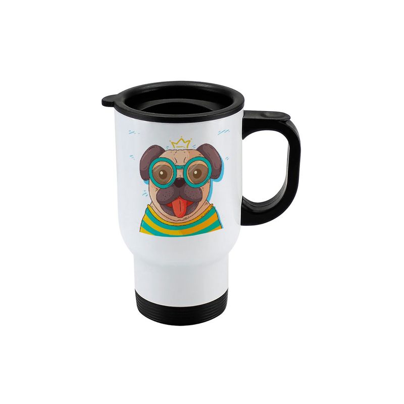 GENERICO - Mug térmico de viaje Perrito Pug