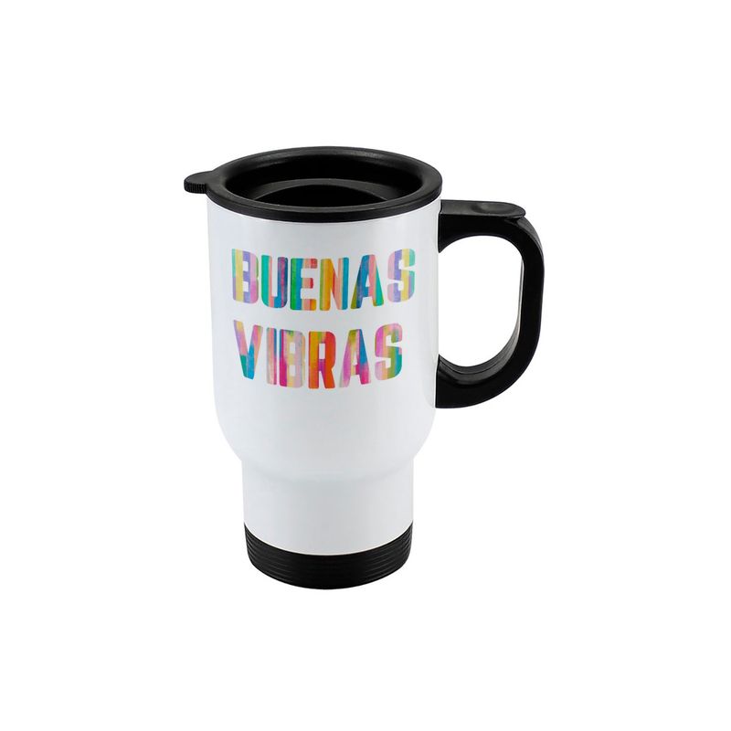 GENERICO - Mug térmico de viaje Buenas vibras