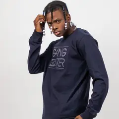 GANGSTER - Polera Manga Larga Hope Azul Marino