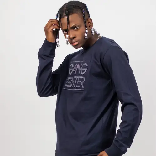 GANGSTER - Polera Manga Larga Hope Azul Marino