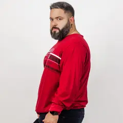 GANGSTER - Plus Polera Manga Larga Time Rojo