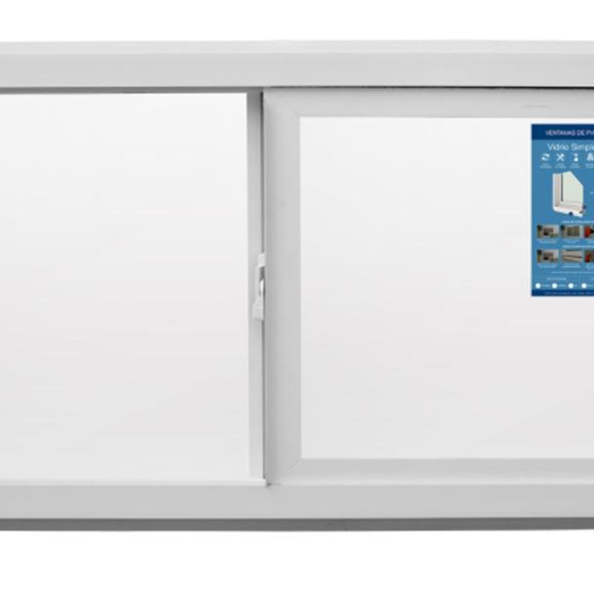 DVP - Ventana Vidrio Simple Pvc Corredera Blanca 121x100cm Dvp
