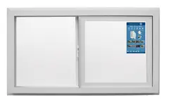 DVP - Ventana PVC Vidrio Simple 121x100cm Corredera Blanca