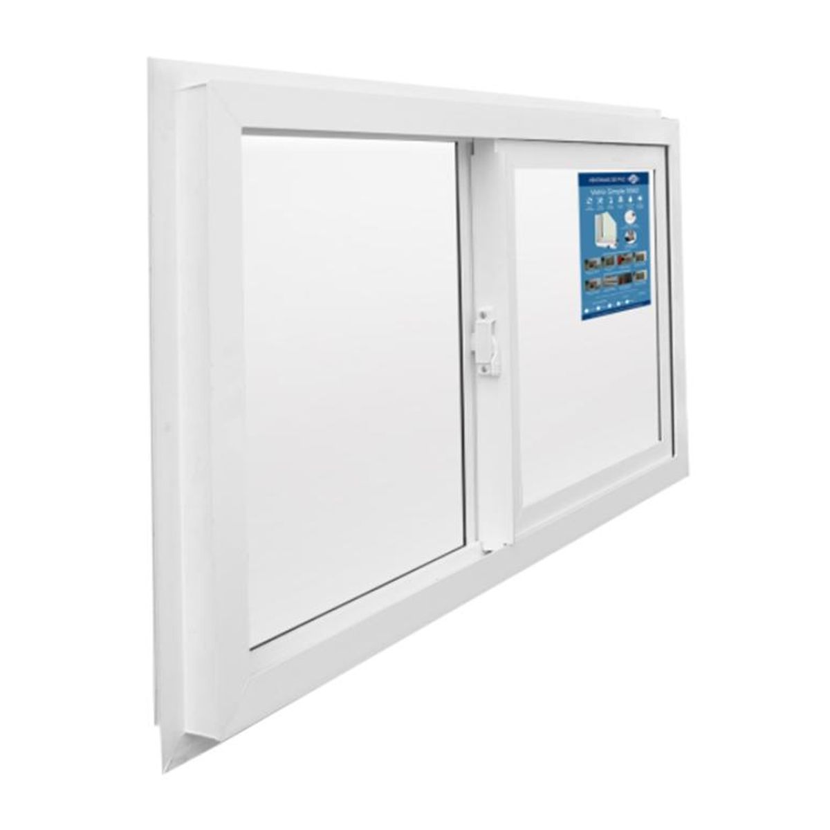 DVP - Ventana Vidrio Simple Pvc Corredera Blanca 121x100cm Dvp