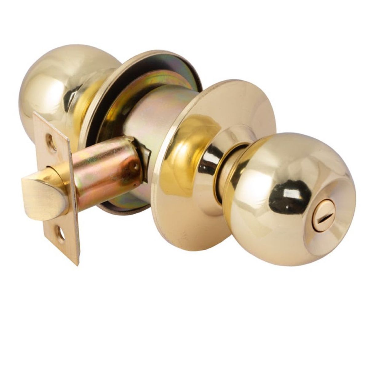 POLI - Cerradura Cilíndrica pomo Sfera 11304 Baño/Dormitorio Bronce