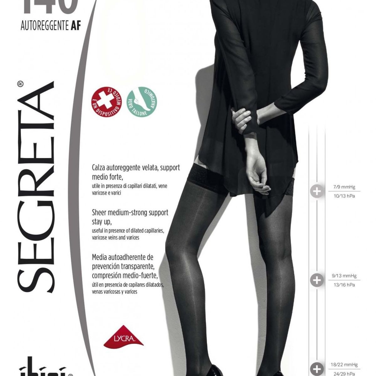 IBICI - MEDIA AUTOREGGENTE 140 SEGRETA TALLA 5 MARRON CLARO