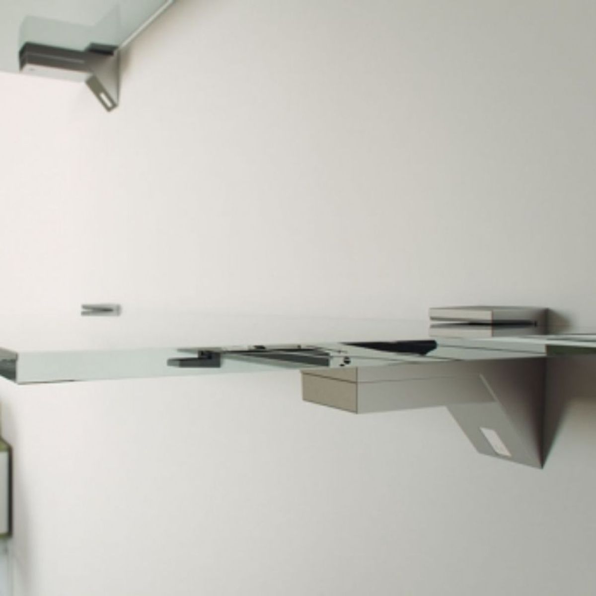 HBT - 2 Soportes Repisa Cristal Kalabrone Cromo 8-30 mm