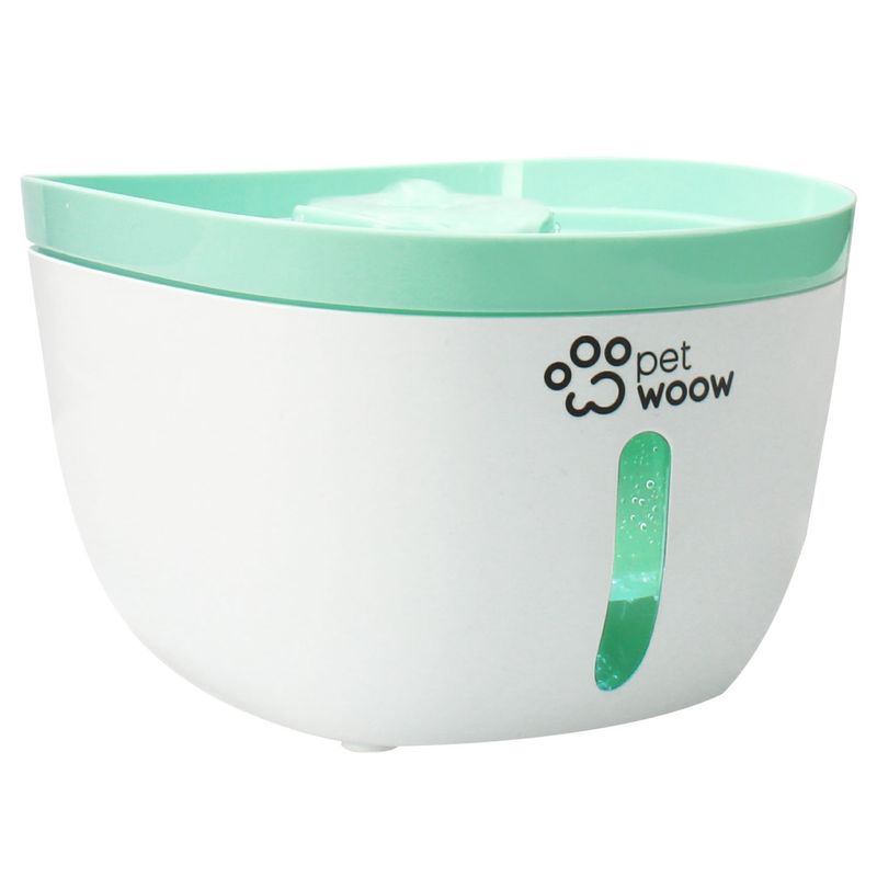PETWOOW - Fuente de Agua Bebedero 2lt  Perros y Gatos Verde