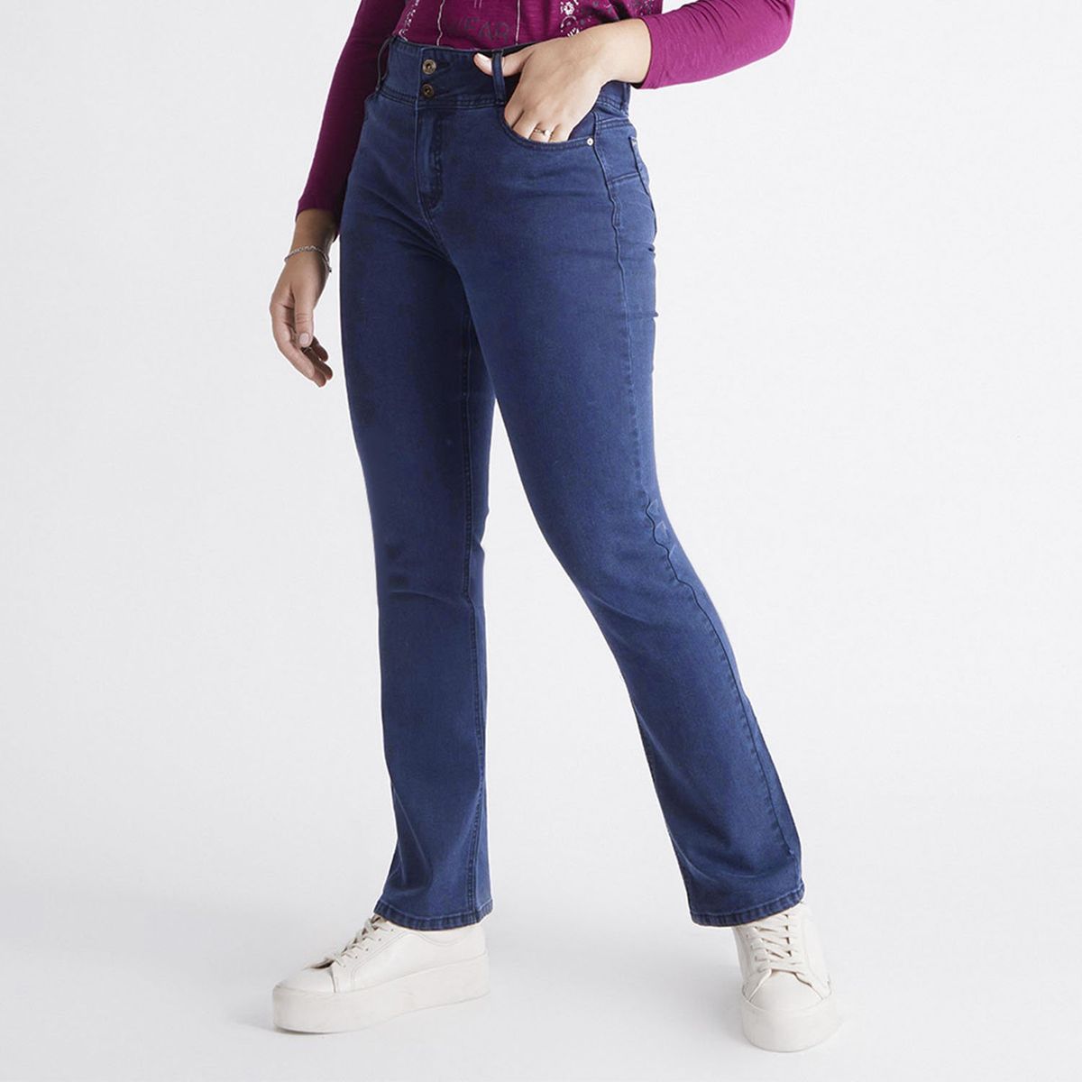 CURVI - Jeans Push Up 2 Pierna Recta CURVI
