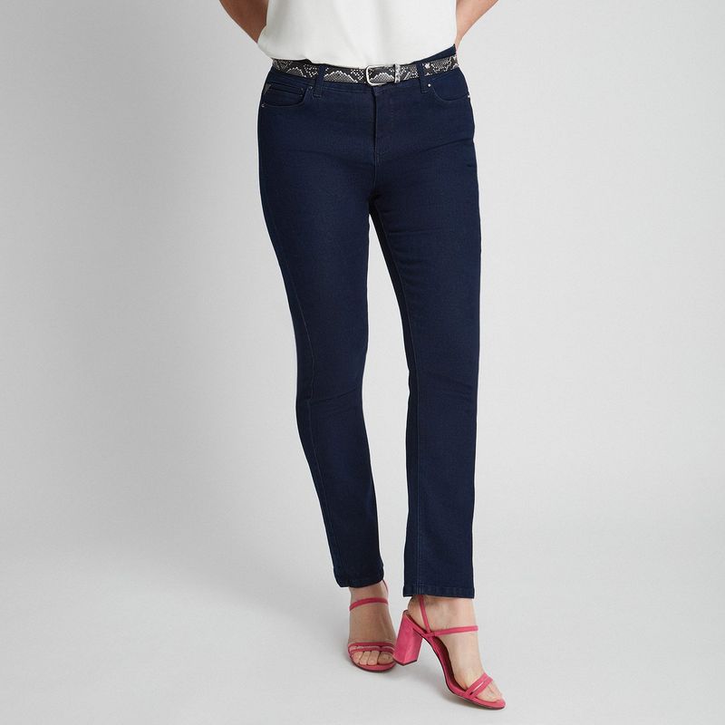 LORENZO DI PONTTI - Jeans Slim Push Up 5 Bolsillos Con Cinturón LORENZO DI PONTTI
