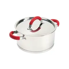 BOLTON - Olla cacerola de acero inoxidable 3.5 litros