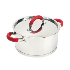 BOLTON - Olla cacerola de acero inoxidable 4.5 litros